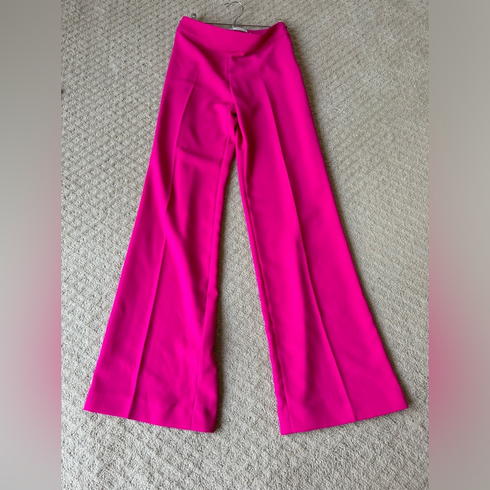 Zara Wide Leg Pink Dress Pants
